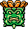 Green face
