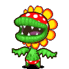 Mario & Luigi: Partners in Time sprite of Petey Piranha on the ground