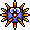 A sprite of an Urchin in Super Mario World.