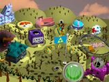 2001 camp; Bowser can be faintly seen on the left after destroying the camp.