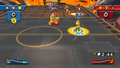 A 3-on-3 Hockey match.