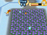 A Kiki in the Chase off Kiki! minigame of Adventure Tours in Mario & Sonic at the Olympic Winter Games for the Nintendo DS