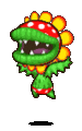 Mario & Luigi: Partners in Time sprite of Petey Piranha flying dangerously fast.
