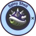 Artwork of a Spiny Shell, from Mario Kart 64.