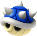 Artwork of a Spiny Shell in Mario Kart 7.