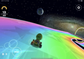 Earth seen from 3DS Rainbow Road in Mario Kart Tour