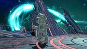 Super Smash Bros. Ultimate screenshot of Metal Mario, a form granted by the Metal Box