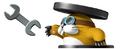 A Rocky Wrench from New Super Mario Bros. Wii