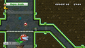 A Super Piranha Plant in an underground pipe in New Super Mario Bros. Wii in Super Guide mode