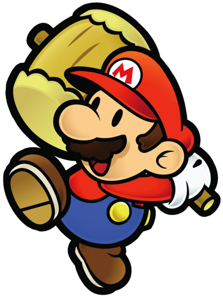 File:PMTTYD Alternate Mario Swinging Hammer Artwork.png