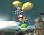 A Party Ball releasing some items in Super Smash Bros. Brawl