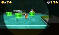 The Rocky Wrench who is guarding the warp pipe