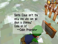 Santa Claus mentioned in Super Mario 64 (left) and Super Mario 64 DS (right)