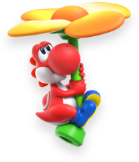 SMBW Red Yoshi Artwork.png