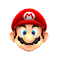 Mario's head as a file icon in Super Mario Galaxy 2