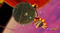 Fiery Dino Piranha attacks Mario