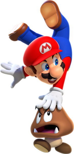 File:SMR Artwork - Mario and Goomba.png