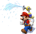 Mario spraying water