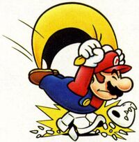SMW Cape Mario landing on a Dry Bones.jpg