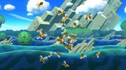 Super Smash Bros. for Wii U screenshot of Bees that emerge from a Beehive