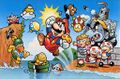 Artwork used for the Japanese box art, depicting most characters