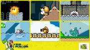 Several Super Mario World enemies in a Japanese tweet celebrating the Super Mario Bros. 35th Anniversary