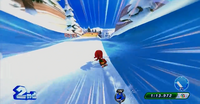 Knuckles using the snowboard equipment