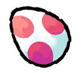 A red Yoshi egg (Yoshi's Island DS)