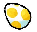 A yellow Yoshi egg (Yoshi's Island DS)
